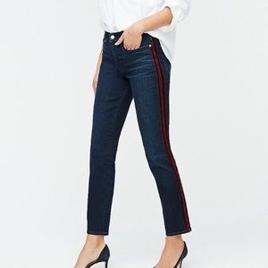 J. Crew Vintage Straight Jeans in Velvet Stripe